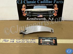 OEM 1960 Cadillac Deville Eldorado Fleetwood LEFT SIDE HEADLIGHT BUCKET HOUSING CHROME TRIM EXTENSION MOLDING #1473367
